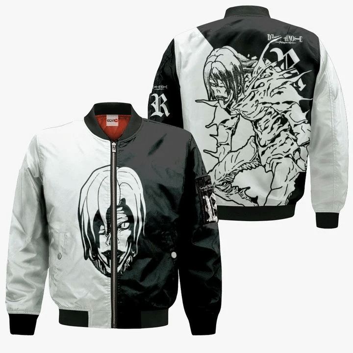 New Death Note Rem Anime Manga 3D Bomber Jacket