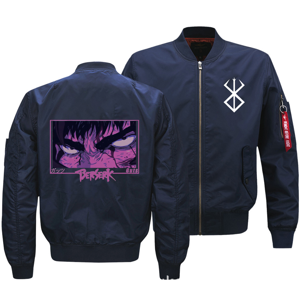 Berserk Print Casual Design Bomber Jacket