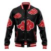 Akatsuki Pattern Naruto Varsity Jacket FRONT Mockup - Anime Jacket Shop