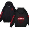 Berserk Zipper Jackets Anime Guts Printed Sweatshirt Unisex Y2k Sweatshirts Hooded Jacket Coats Fleece Streetwear Top 11 - Anime Jacket Shop