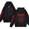 Berserk Zipper Jackets Anime Guts Printed Sweatshirt Unisex Y2k Sweatshirts Hooded Jacket Coats Fleece Streetwear Top 13 - Anime Jacket Shop