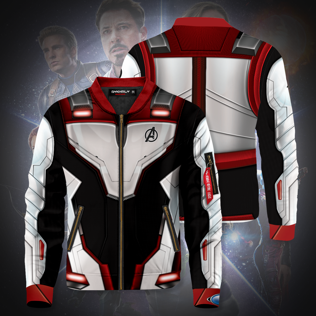 Bomber Jacket I Quantum Suit Web Ad 2 sides - Anime Jacket Store