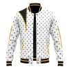 Bruno Bucciarati Pattern JBA Varsity Jacket FRONT Mockup - Anime Jacket Shop