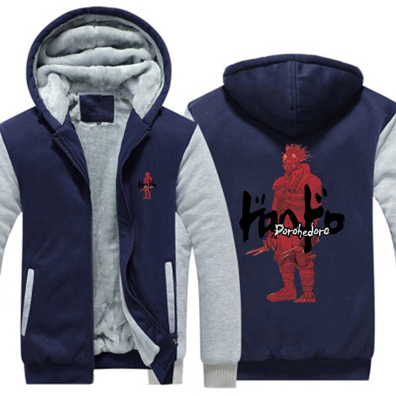Dorohedoro Kaiman Red Vintage Hoodies Jacket Men Winter Anime Thick Fleece Warm Coat Sweatshirt Male Oversized 3 - Anime Jacket Shop