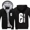 Dropshiping Winter Rainbow Six Siege Jacket Baseball Unisex Wool Liner Fleece Hoodie Thick zipper Sweatshirt For 4 - Anime Jacket Shop