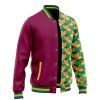 Giyu Tomioka Pattern DS Varsity Jacket F LEFT Mockup - Anime Jacket Shop
