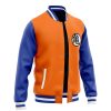 Goku Pattern DBZ Varsity Jacket F LEFT Mockup - Anime Jacket Shop