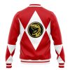 Red Ranger MMPR Varsity Jacket BACK Mockup - Anime Jacket Shop