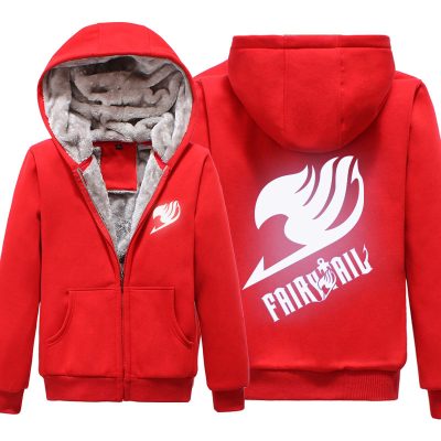 Winter Jackets and Coat Fairy Tail hoodie Anime Luminous reflect light Thick Zipper Men Sweatshirts 4 - Anime Jacket Shop