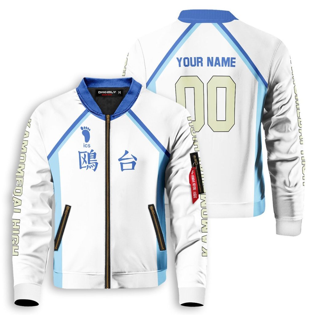personalized team kamomedai bomber jacket 207815 - Anime Jacket Shop