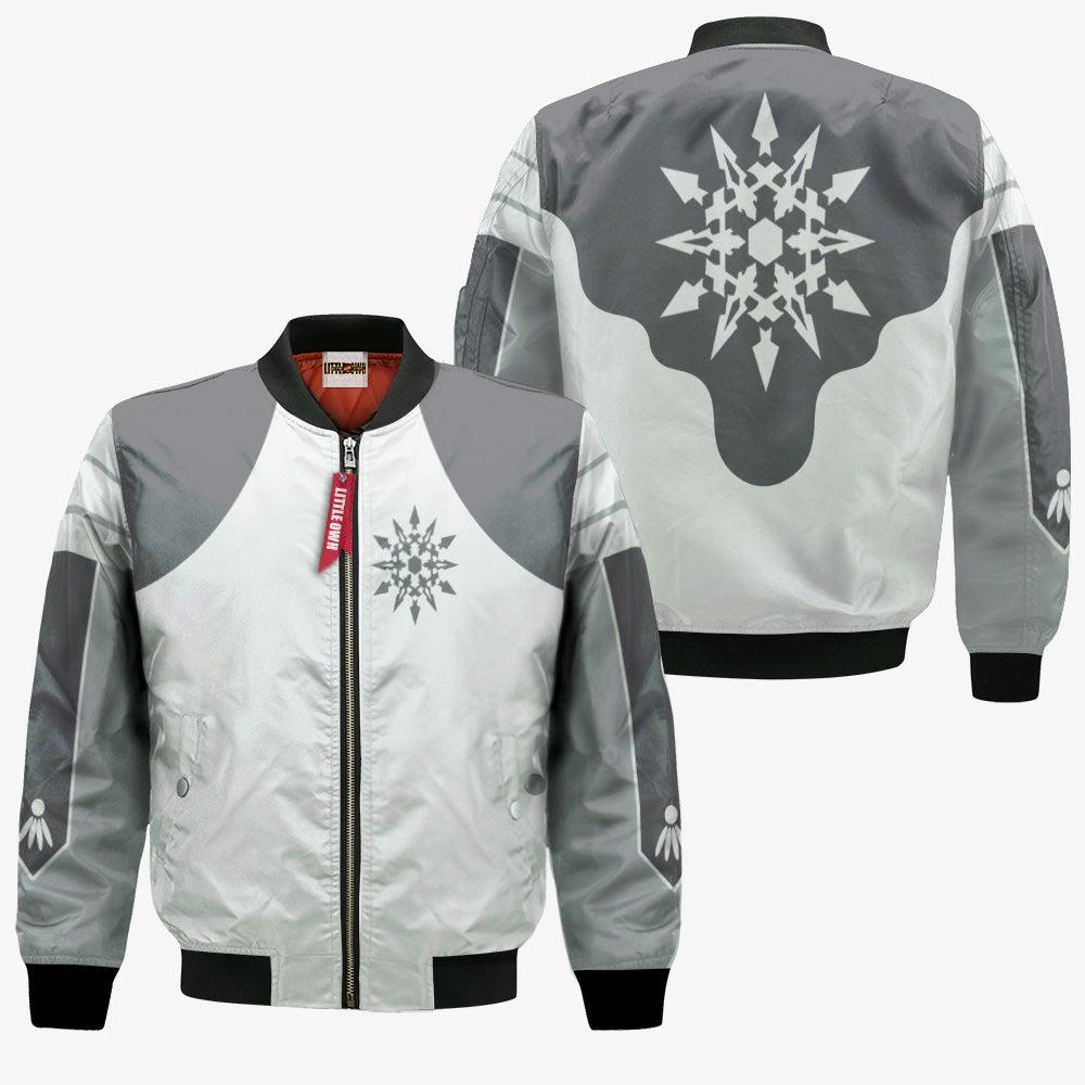 tn21070907 rwby uniform weiss schnee bomber jacket - Anime Jacket Shop