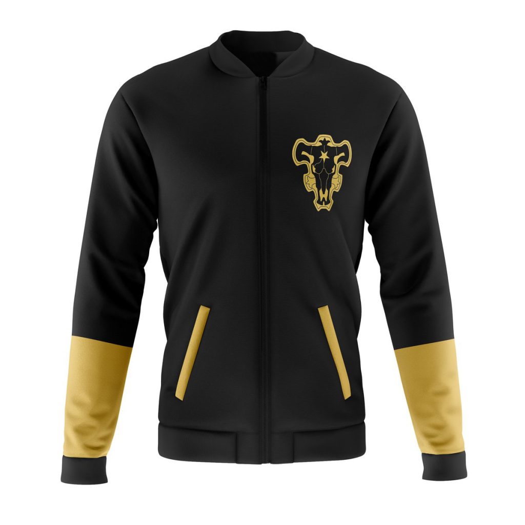 black bulls black clover casual bomber jacket 1lyu3 - Anime Jacket Shop