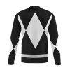 black ranger mighty morphin power rangers casual bomber jacket gpblt - Anime Jacket Shop
