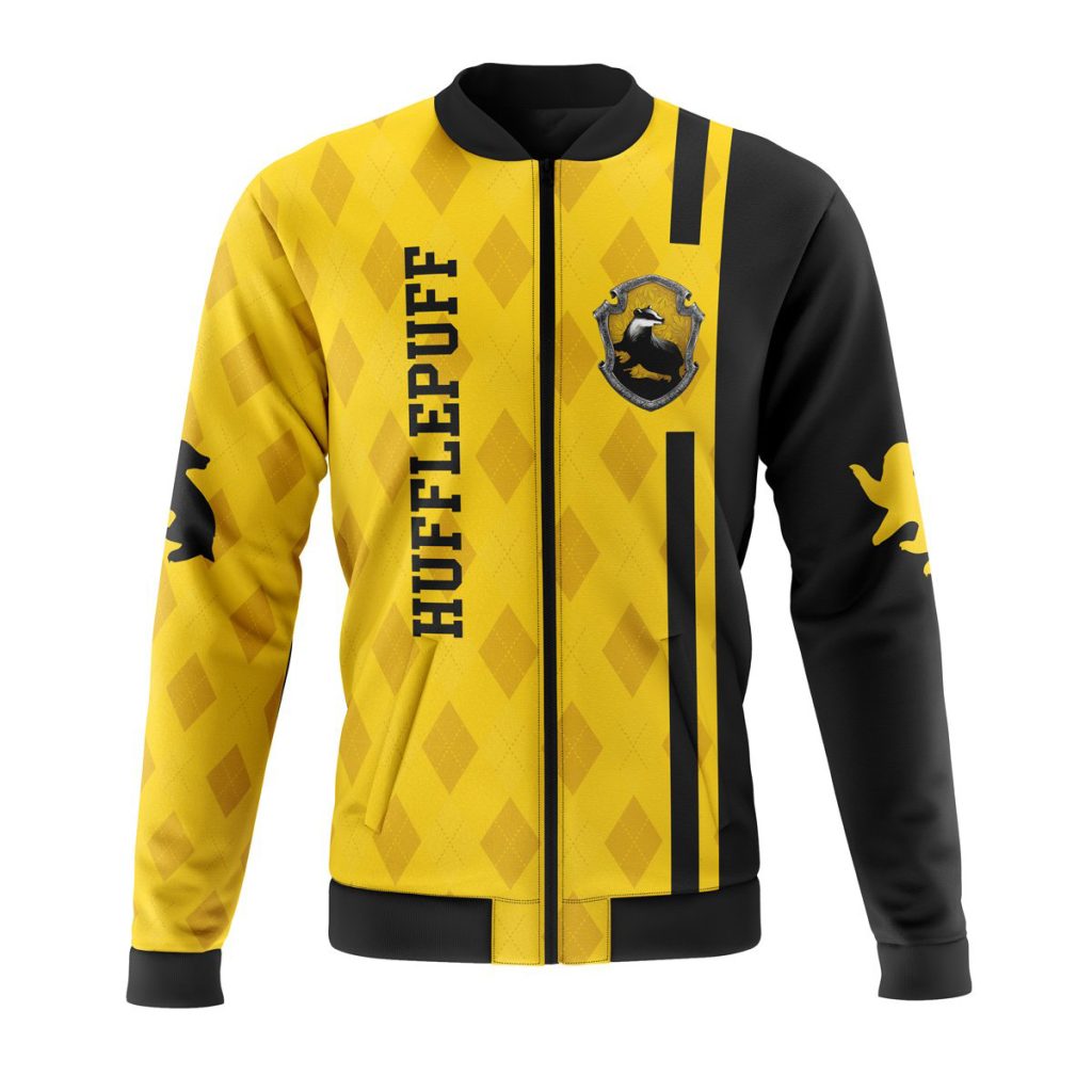 hufflepuff harry potter casual bomber jacket z1v0l - Anime Jacket Shop
