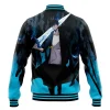Shadow Monarch Solo Leveling Varsity Jacket 3L BACK Mockup - Anime Jacket Store