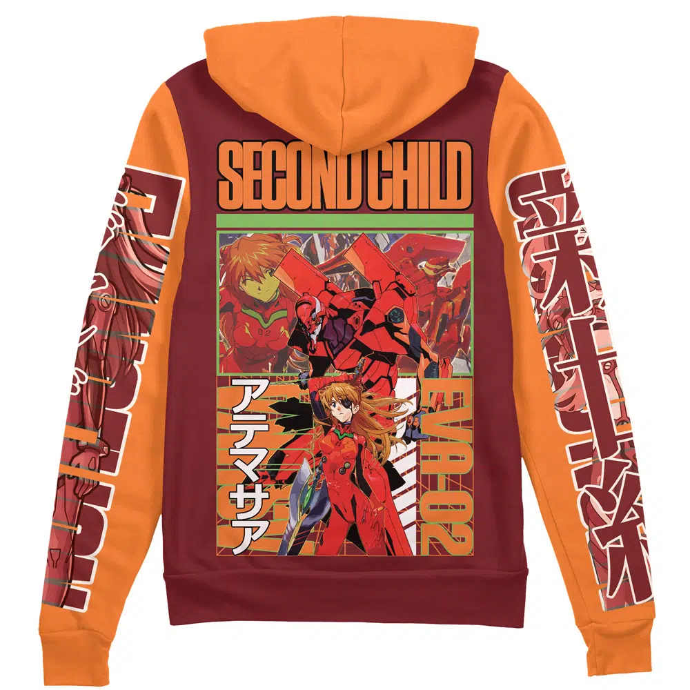 asuka Zip Hoodie Back Mockup - Anime Jacket Store