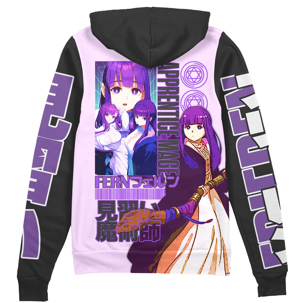 fern Zip Hoodie Back Mockup 1 - Anime Jacket Store